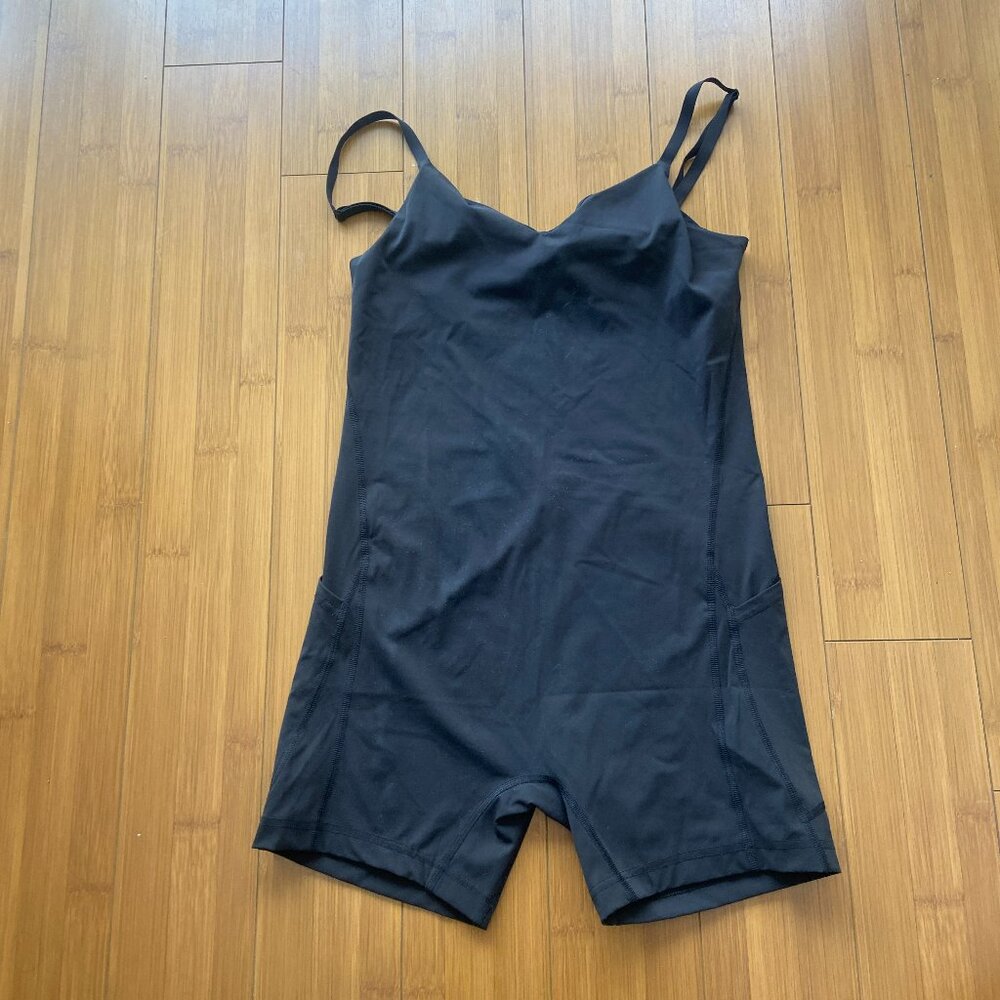 Outdoor Voices Black Shorts Bodysuit Romper - Women's Large